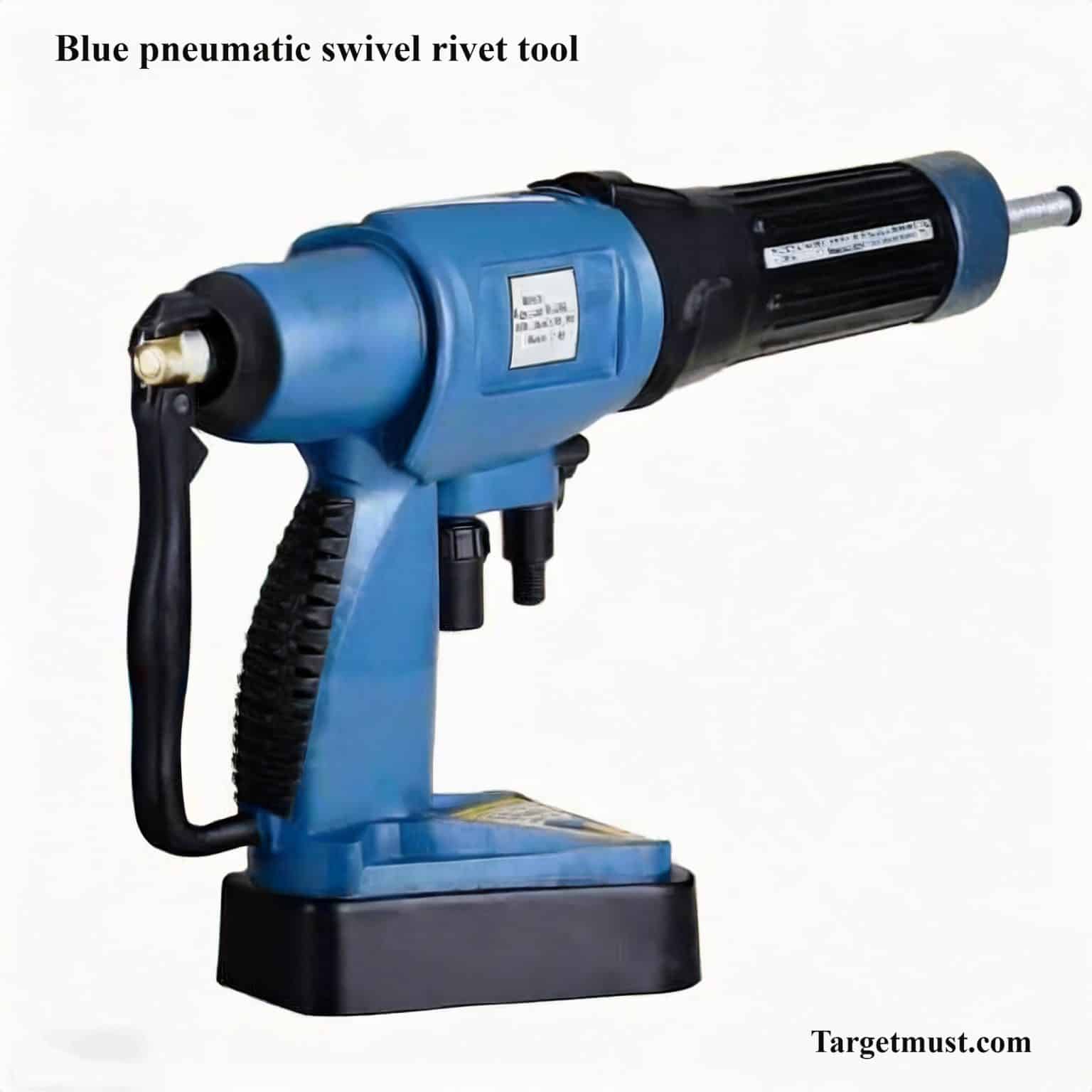 Blue Pneumatic Swivel Rivet Tool working Efficient 2025